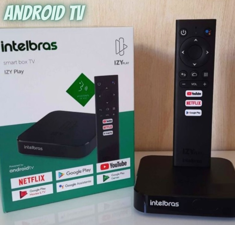 Smart Box Android Tv Izy Play, Intelbras, Preto