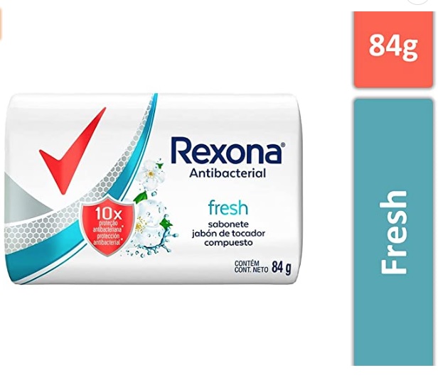Sabonete em Barra Rexona Antibacterial Fresh 84g, Branco