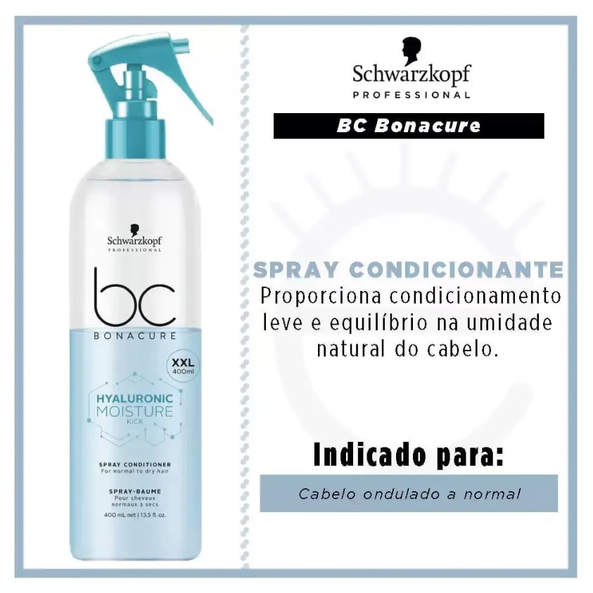 Schwarzkopf BC Hyaluronic Moisture Kick – Spray Condicionante – Schwarzkopf Professional – 400ML