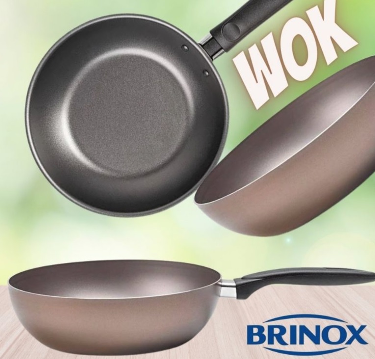 Wok Carlos Bertolazzi Brinox para Risoto Yakisoba Molhos Ø 24 x 7 cm 2,3 L