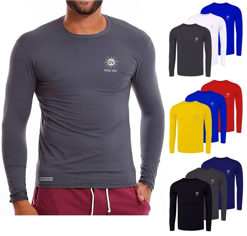 Kit Camiseta UV Proteção Solar Praia Piscina e Esporte 3 UN