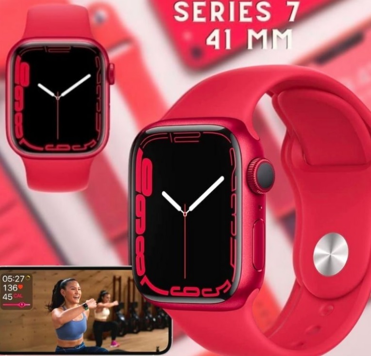Apple Watch Series 7 (GPS), Caixa em alumínio PRODUCT(RED) de 41 mm com Pulseira esportiva PRODUCT(RED)