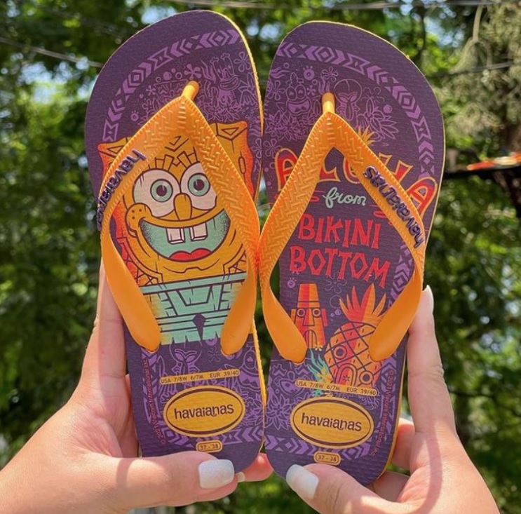 Chinelo Top Spongebob, Havaianas, Adulto Unissex