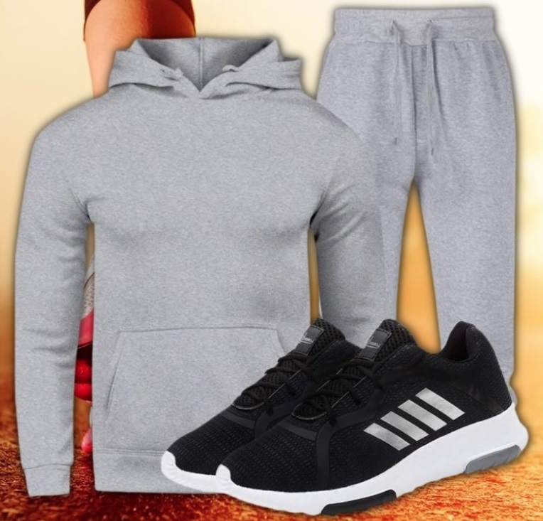 Combo Conjunto Moletom + Tenis Masculino Esportivo