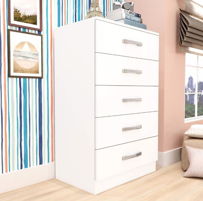 Cômoda 5 Gavetas Fellicci Branco