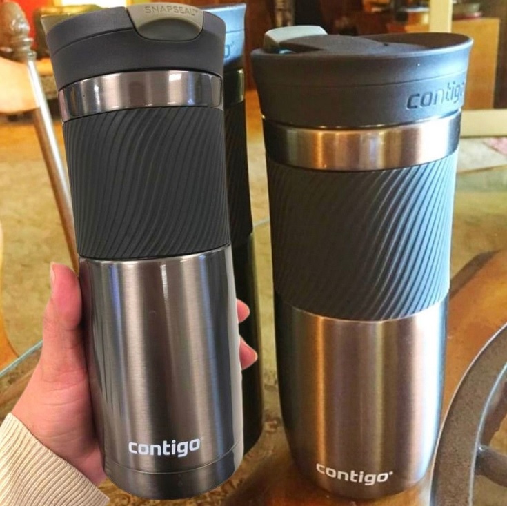 Copo com isolamento a vácuo Contigo Snapseal Byron, aço inoxidável , 470 ml, Gunmetal