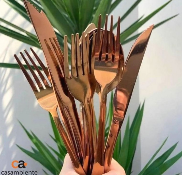 Faqueiro Inox Rose 24 Peças – Casambiente