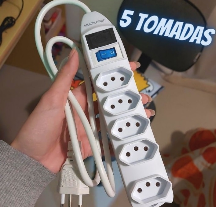Filtro De Linha 5 Tomadas Branco Multilaser – WI300