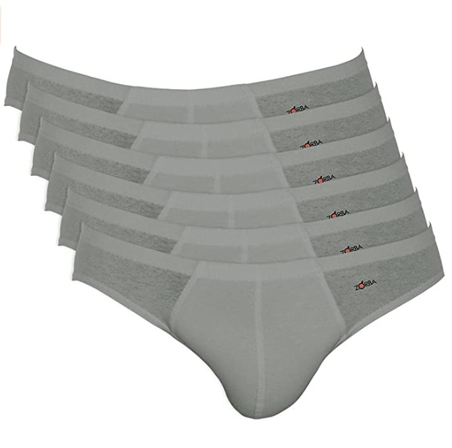 Kit 6 Cuecas Slip Algodão, Zorba, Masculino