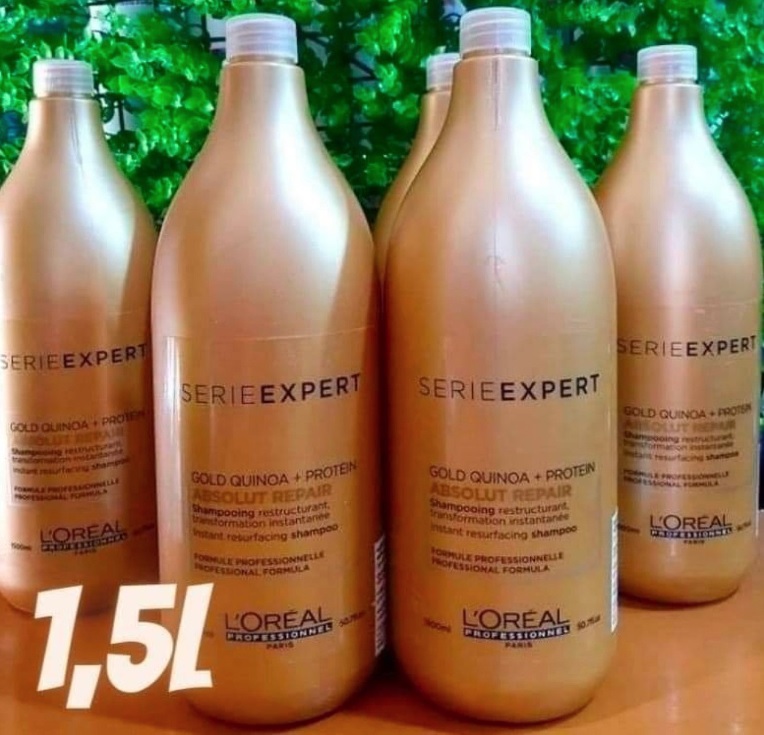 L’Oréal Professionnel Absolut Repair Gold Quinoa + Protein – Shampoo Tamanho Profissional 1,5 Litros