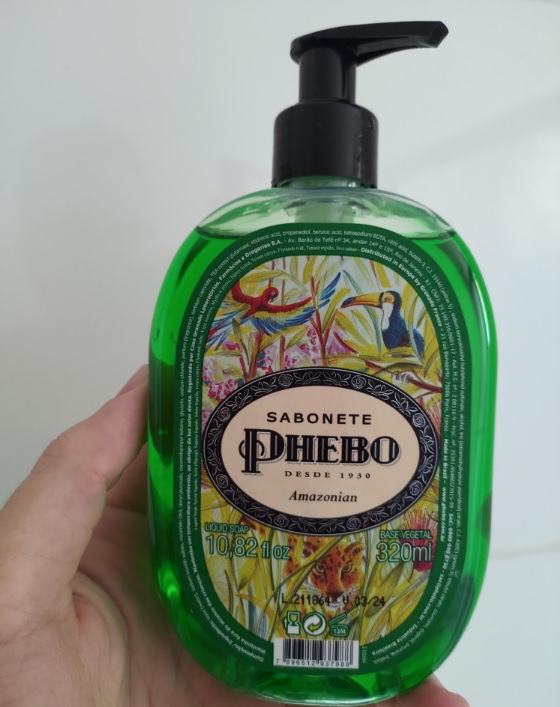Sabonete Líquido Tradicional Amazon, Phebo, 320Ml
