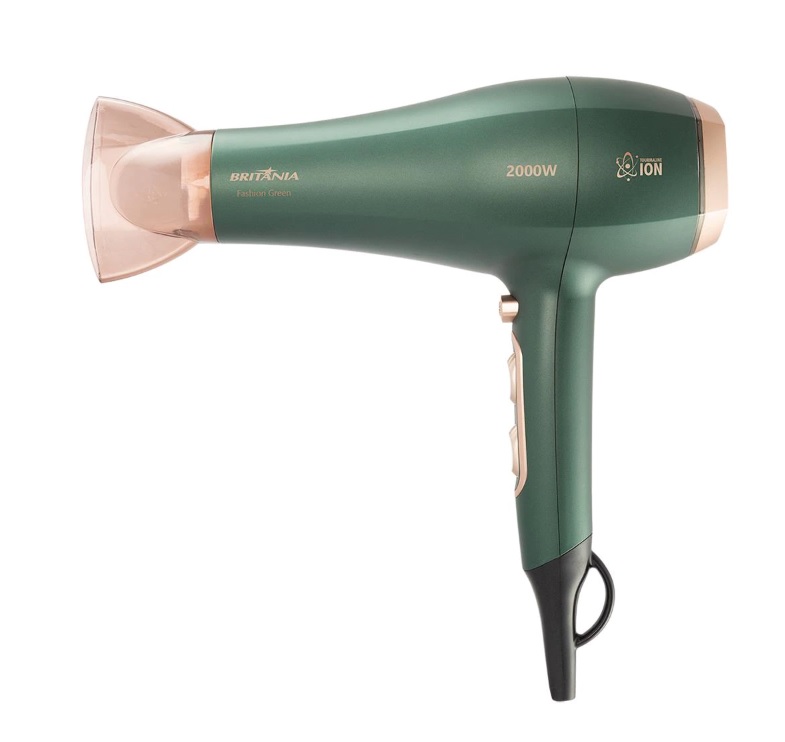 Secador de Cabelos Britânia Tourmaline Íon Motor DC Verde – 2000W