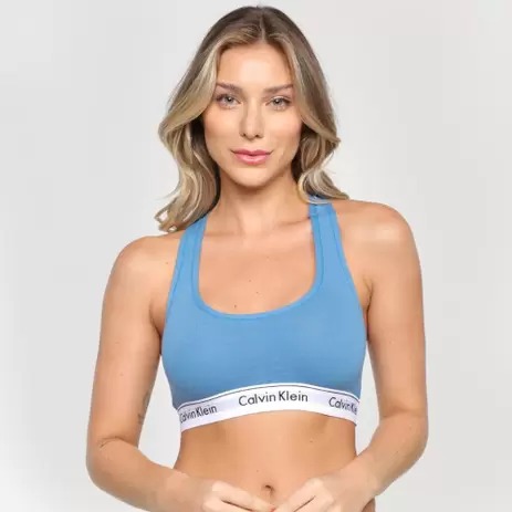 Top Calvin Klein Liso Alças Finas