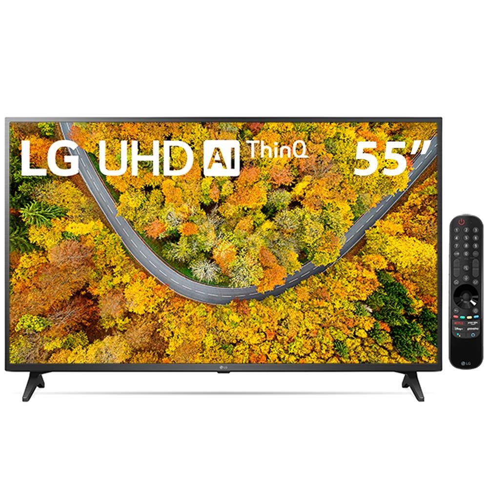 Smart TV 55″ LG 4K LED WiFi, Bluetooth, HDR, Inteligência Artificial ThinQ, Google, Alexa e Smart Magic – 2021
