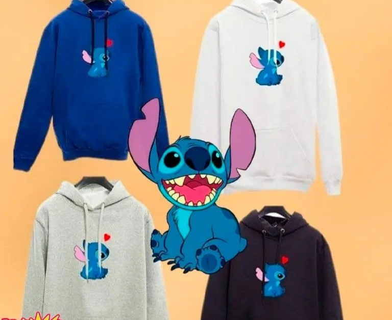 Blusa Moletom Canguru Lillo Stitch Not Today Capuz E Bolsos