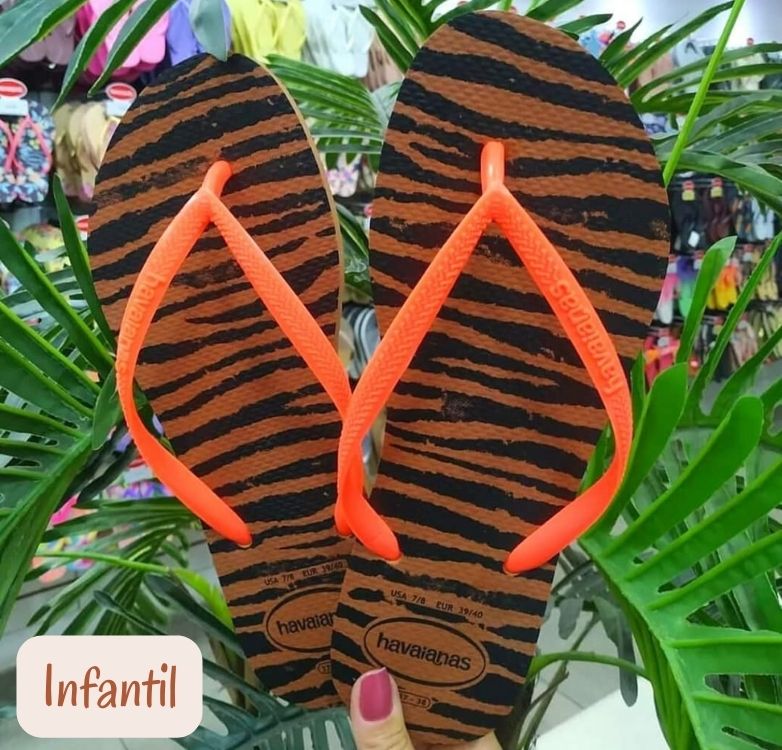 Chinelo Slim Animals, Havaianas, Meninas