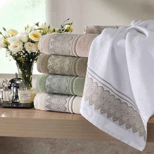 Jogo de Toalhas Santista 100% Algodão – Platinum Blanc Branca 4 Peças