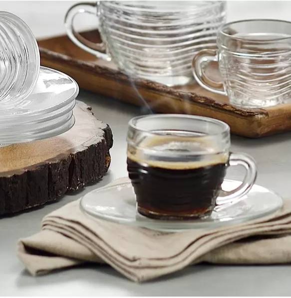 Jogo de Xícaras de Café 93ml Wheaton Crystal
