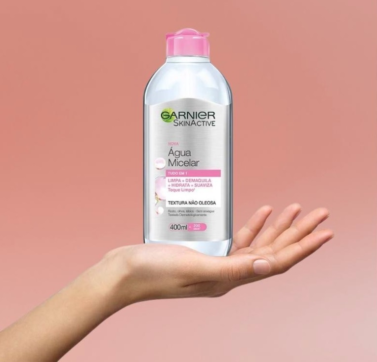 Água Micelar Garnier SkinActive Tudo em 1, 400ml