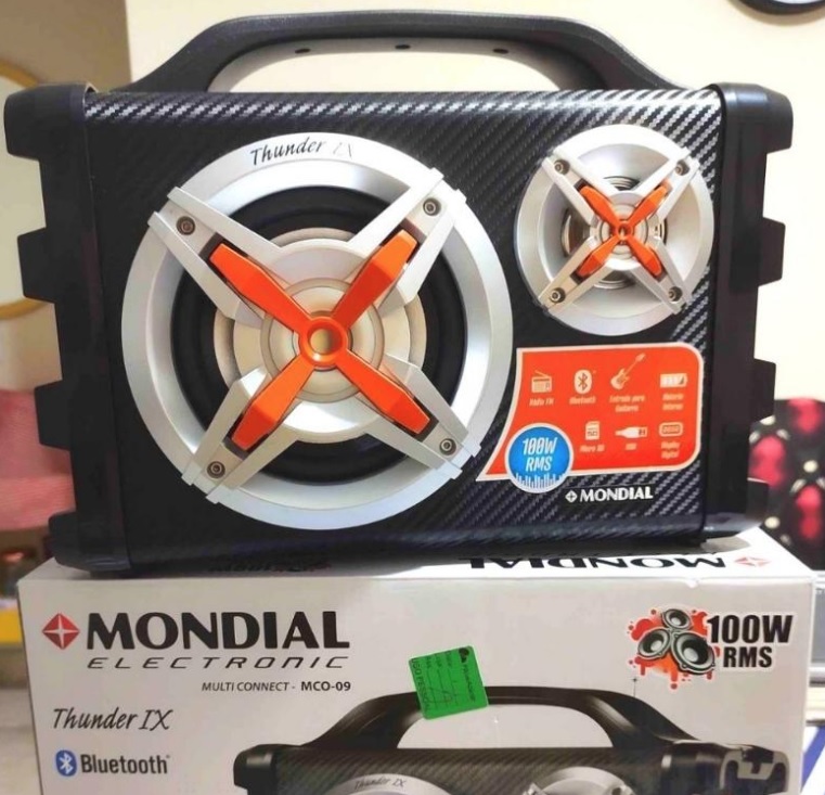 Caixa de Som Amplificada Mondial, Thunder IX, Bivolt, 100W – MCO-09