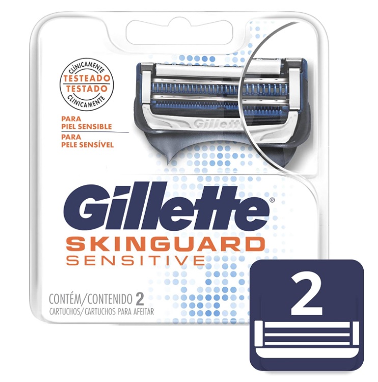 Carga para Aparelho de Barbear Gillette Skinguard Sensitive – 2 unidades