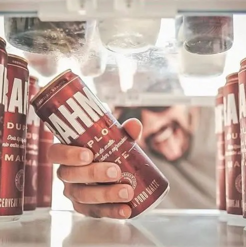 Cerveja Brahma Duplo Malte, Lata Sleek, 350ml 1un