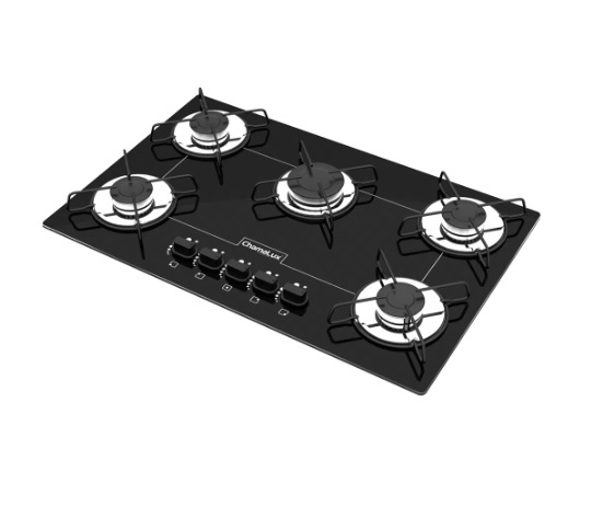 Cooktop 5 Bocas Chamalux GLP Preto 57 Bivolt