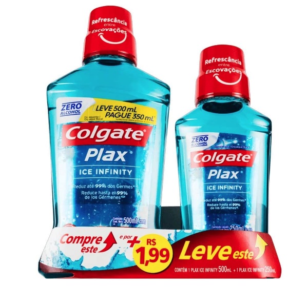 Enxaguante Bucal Colgate Plax Ice Infinity 500ml Promo Leve 500ml Pague 250ml