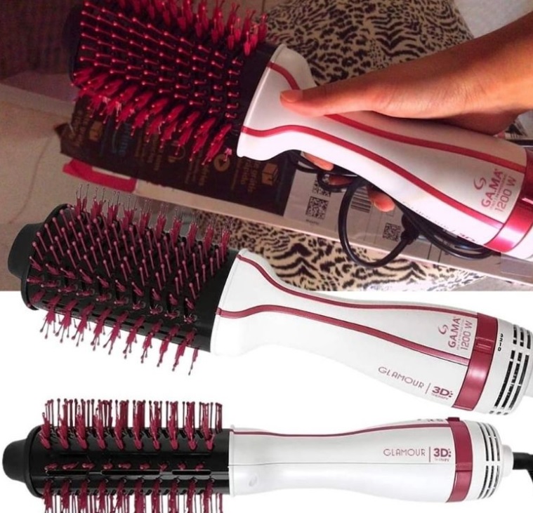 Escova Secadora, GA.MA Italy, Hdcbr0000000425, Branco/Rosa/Preto