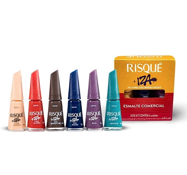 Esmalte Cremoso Coleção 6 cores Risqué + Iza, Sortido