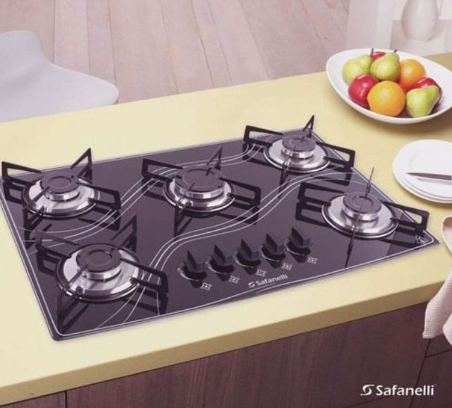 Fogão Cooktop 5q Preto Lines Safanelli – FCL50