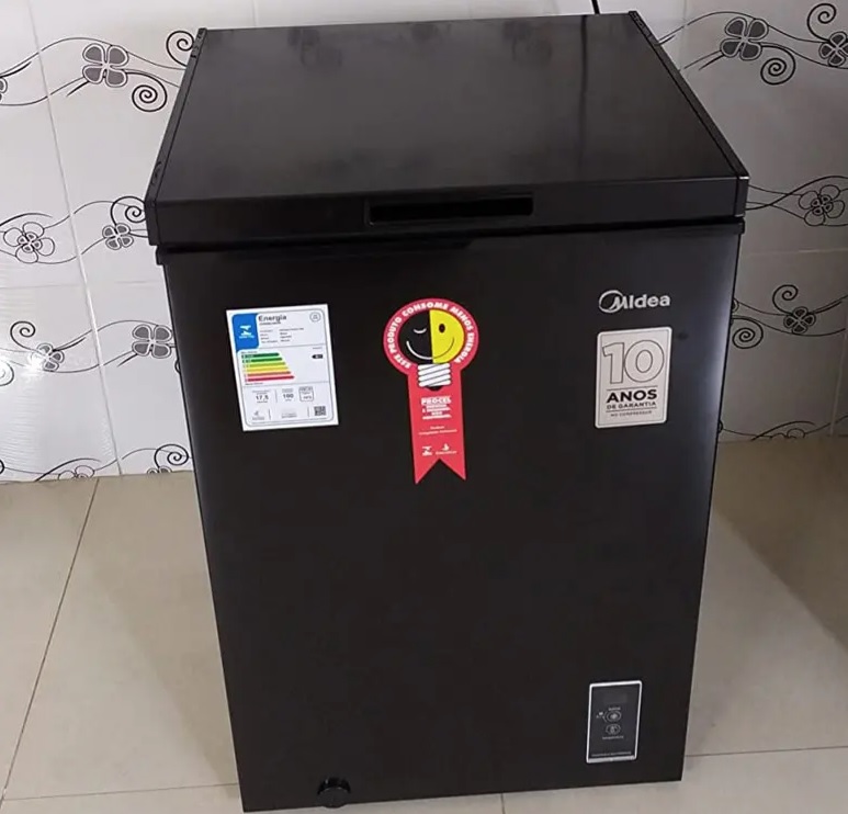 Freezer Horizontal Digital FlexBeer 100L, Midea, 127V, Preto, CBA10P1