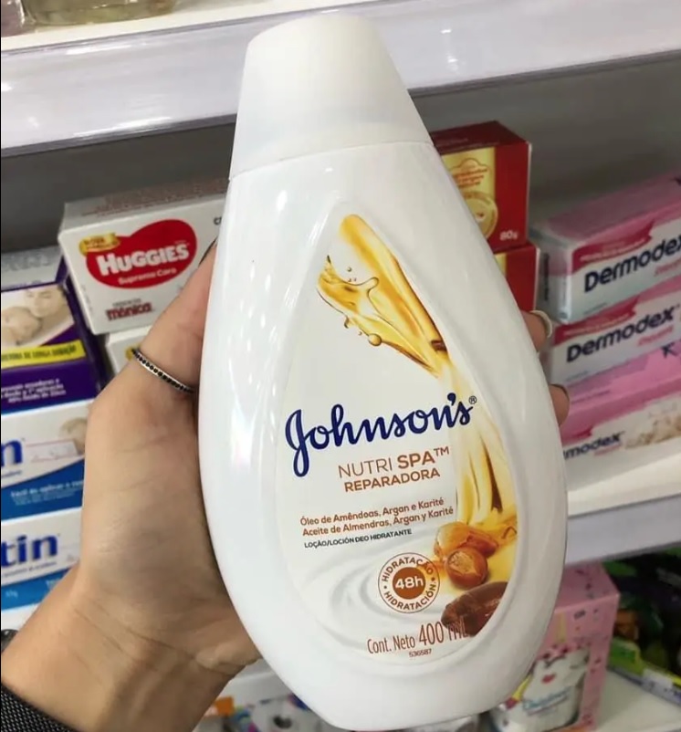 Hidratante Nutri Spa Reparadora Johnson’s Soft Óleo de Amendoas, Argan e Karité 400ml, Johnson’s