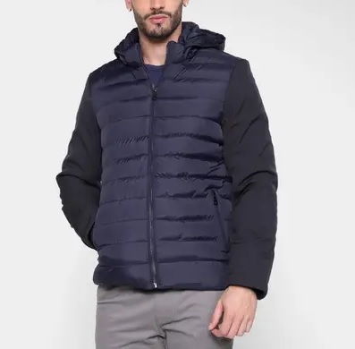 Jaqueta Broken Rules Puffer Capuz Removível Masculina