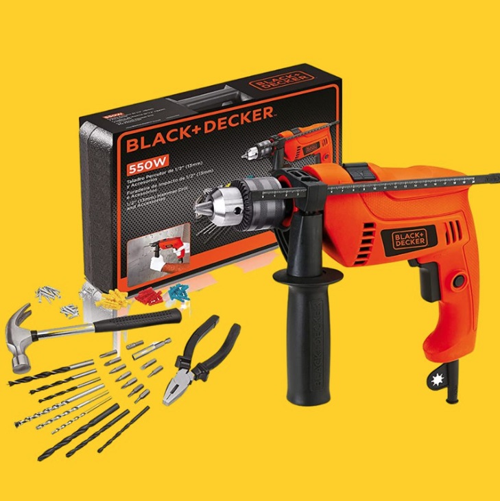 Kit Furadeira de Impacto 1/2″ (13mm) 550w Vvr 127v Com 82 Acessórios + Maleta