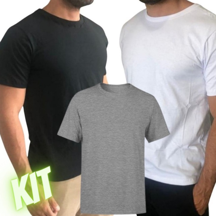 Kit 5 Camisetas Masculina SSB Brand Lisa Algodão 30.1 Premium
