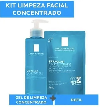 La Roche-Posay Effaclar Concentrado Kit – Gel de Limpeza Facial + Refil