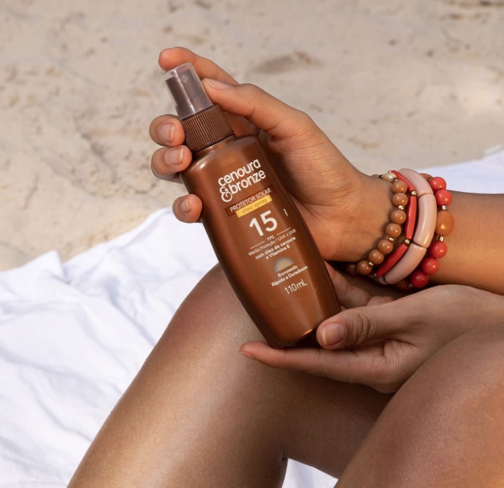 Óleo Protetor Solar Spray Fps15, Cenoura e Bronze