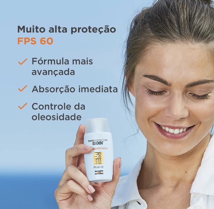 Protetor Solar Facial ISDIN Fusion Water 5 Stars FPS 60 – 30ml