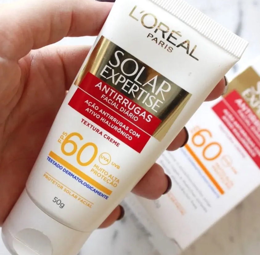 Protetor Solar Facial L’Oréal Paris Solar Expertise Antirrugas Com Cor FPS 60, 40g