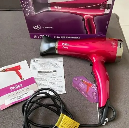 Secador de Cabelos Philco Cherry Vermelho 2100W