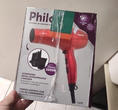 Secador de cabelo, Action ion liss, 2000w, Rosa, 110V, Philco