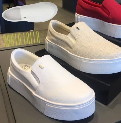 Slip On Santa Lolla Flatform New Pele Feminino