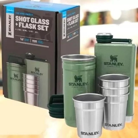 Stanley Conjunto de presente de vidro de shot e lutador de aço inoxidável