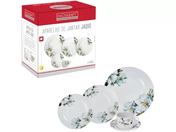 Aparelho de Jantar Chá 20 Peças Hauskraft – Porcelana