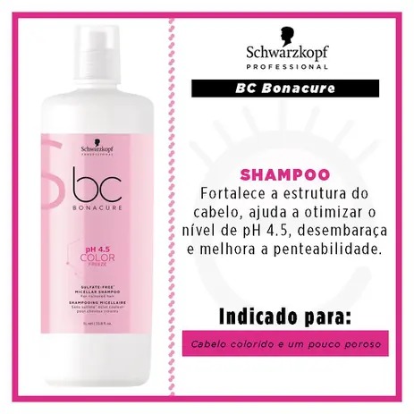 Schwarzkopf BC Micellar pH 4.5 Color Freeze Sulfate-free – Shampoo sem sulfato – Schwarzkopf Professional