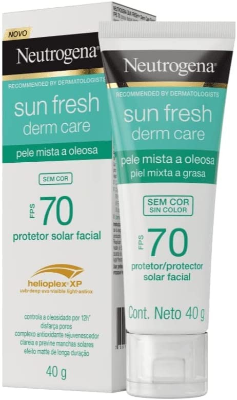Neutrogena Sun Fresh Oily Skin sem Cor Fps 70, Neutrogena, sem Cor