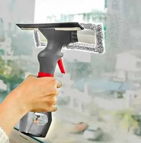 WAP Rodo Limpa Vidros 3 em 1 MOP Spray com Reservatório 300 ml Multiuso com Refil Pano de Microfibra