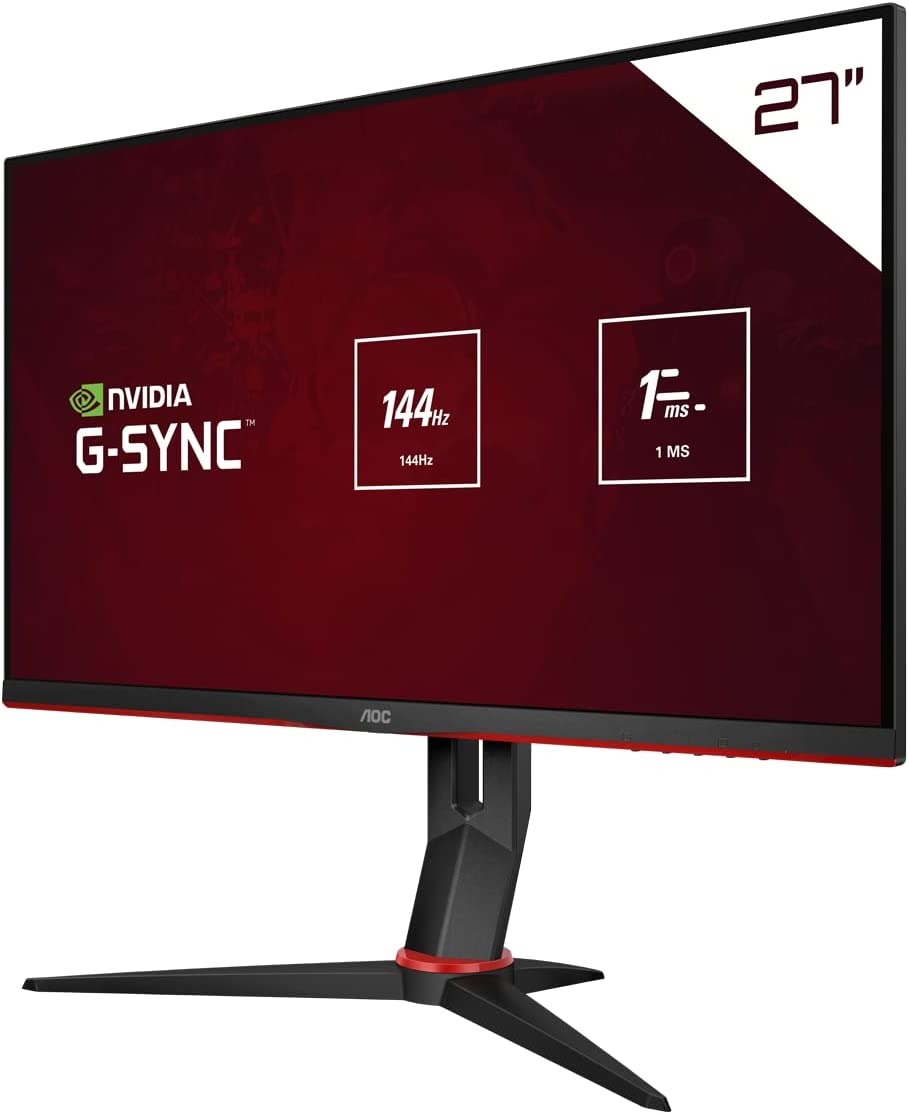 Monitor Gamer AOC Hero 27″ 144Hz IPS 1ms G-Sync Compatible 27G2, Preto, Grande