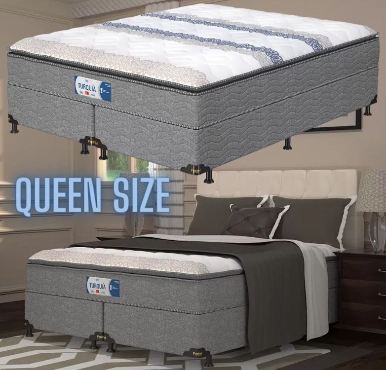 Cama Box Queen (Box + Colchão) Probel – Mola 64cm de Altura Turquia